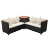 vidaXL Patio Furniture Black and Cream