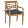 vidaXL Batavia Chairs with Cushions 8 pcs Solid Teak Wood