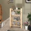 vidaXL Book Cabinet Natural wood Solid pine wood Medium Book Cabinet