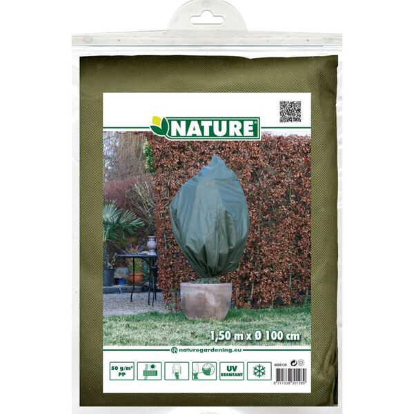 Nature Winter Fleece Cover Green Non-woven polypropylene 61.8 x 39.4 in