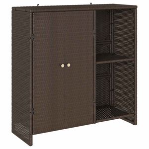 vidaXL Storage Cabinet with Storage Brown 100 x 36 x 102 cm Rattan