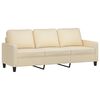 vidaXL Sofa Set Cream Polyester, Metal, Textilene, Plywood Large