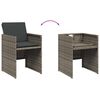 vidaXL Garden Dining Set Grey, black, dark grey