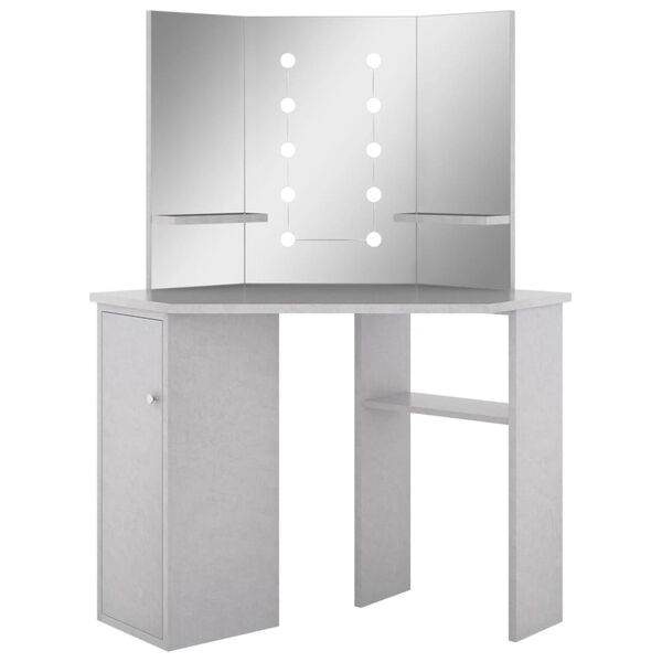 vidaXL Dresser Concrete Grey MDF, Melamine Medium Dressing Table
