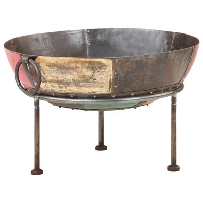 vidaXL Colorful Rustic Fire Pit Ø 23.6" Iron