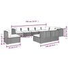 vidaXL Garden Lounge Set Grey PE rattan 10 Piece Set Modular