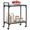 vidaXL Kitchen Trolley Gray Sonoma 23.8"x12.2"x28.5" Engineered Wood
