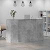 vidaXL Reception Desk Concrete Grey Engineered wood 70.9 x 19.7 x 40.7 in