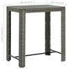 vidaXL Garden Bar Set Grey PE rattan, powder-coated steel Large Footrest
