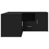vidaXL Corner Cabinet Black Engineered wood 63 x 15.7 x 17.7 in