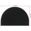 vidaXL Door Mat Black Half Round 23.6"x35.4" Tufted Coir