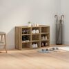 vidaXL Shoe Cabinet with Shelf Artisan Oak 30.51 x 11.81 x 20.08 in