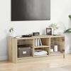 vidaXL TV Cabinet Sonoma oak Engineered wood, glass 40.2 x 14.6 x 16.5 in