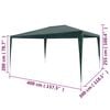 vidaXL Party Tent Green Polyethylene, Steel 10 x 13 ft