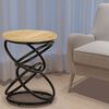 vidaXL End Table Brown and Black Solid mango wood Medium Durable