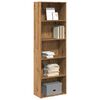vidaXL Bookcase Artisan oak Engineered wood 23.6x11.8x74.4 in Bookcase
