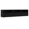 vidaXL TV Cabinet Black Engineered wood, Iron 59.1 in x 11.8 in x 17.5 in