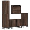 vidaXL Bathroom Furniture Set Brown Oak Engineered Wood, Metal Large