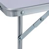 vidaXL Folding Camping Table White Aluminium 23.6x15.7"