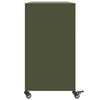 vidaXL Sideboard Olive Green 39.6"x15.4"x28.3" Steel
