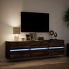 vidaXL TV Wall Cabinet Brown oak Engineered wood 70.9 in TV Wall Cabinet