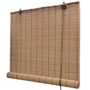 vidaXL Blind Brown Bamboo 47.2 x 86.6 in Lightweight Blind