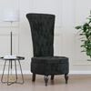 vidaXL High Back Chair Black Velvet (100% polyester), solid wood, plywood