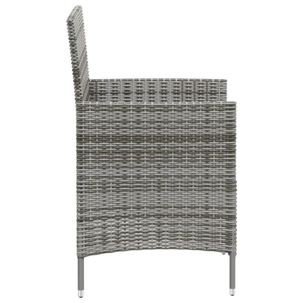 vidaXL Garden Chair Set of 2 Grey