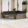 vidaXL Garden Sofa Set Grey, Dark grey
