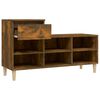 vidaXL Shoe Cabinet Smoked Oak Engineered wood Medium