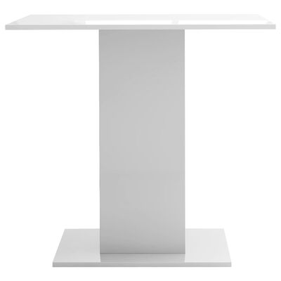 vidaXL Dining Table High Gloss White 31.5"x31.5"x29.5" Engineered Wood