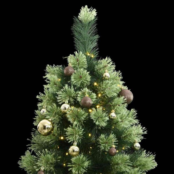 vidaXL Artificial Hinged Christmas Tree 300 LEDs & Ball Set 70.9"