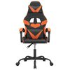 vidaXL Gaming Chair Black and Orange Faux Leather