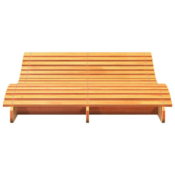vidaXL Sun Lounger Wax Brown Solid pine wood 80.7 x 43.3 x 12.4 in