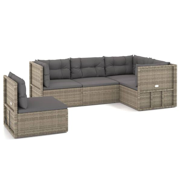 vidaXL Patio Lounge Set Gray