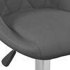 vidaXL Bar Stool Set of 2 Dark Grey Velvet (100% polyester), chromed steel