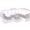 vidaXL 9 Piece Patio Sofa Set with Cushions Gray Poly Rattan