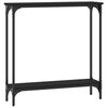 vidaXL Console Table Black Engineered wood, metal Narrow console table