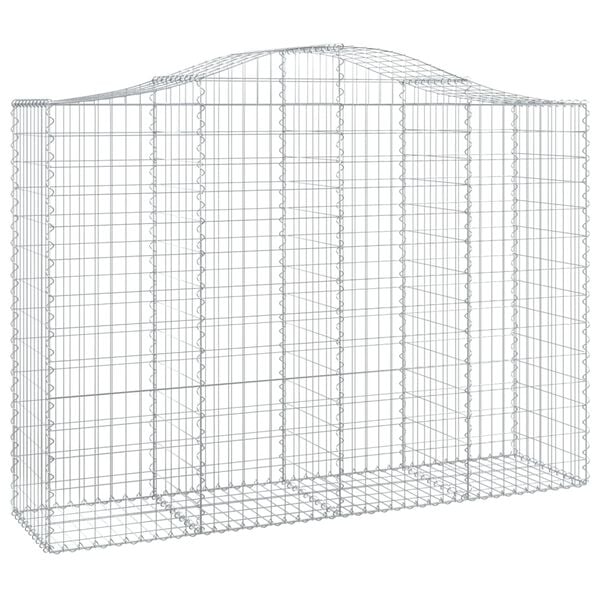 vidaXL Gabion Basket Set of 12 Silver Galvanized Steel Large