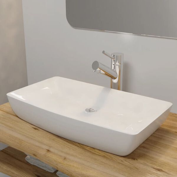 Luxury Ceramic Basin Rectangular Sink White 28"x15.4"