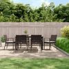 vidaXL Garden Dining Set Brown, Black, Cream White