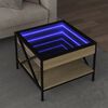 vidaXL Coffee Table Sonoma oak Engineered wood 19.7 x 19.7 x 15.0 in