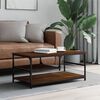 vidaXL Coffee Table Brown Oak Engineered wood, metal Coffee Table