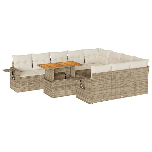 vidaXL Garden Sofa Set Beige