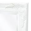 vidaXL Wall Mirror White Wood, Glass, Engineered Wood 39.4 x 19.7 in
