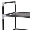 vidaXL Shoe Rack Black Metal Standard Shoe Rack Rectangular