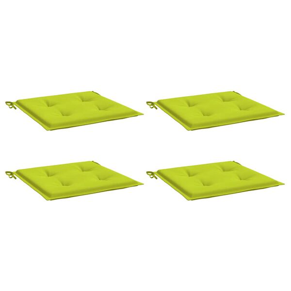 vidaXL Patio Chair Cushions 4 pcs Bright Green 15.7x15.7x1.6" Oxford Fabric