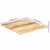 vidaXL Table Top Natural Wood Solid mango wood 27.6 x 27.6 in