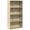 vidaXL Bookcase Sonoma oak Engineered wood 31.5x11.8x59.8 in Bookcase