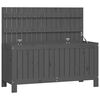 vidaXL Garden Storage Box Grey Solid pine wood Medium Garden Storage Box